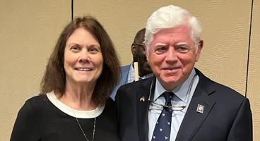 Maryanne Melley and Congressman John Larson at State Convention